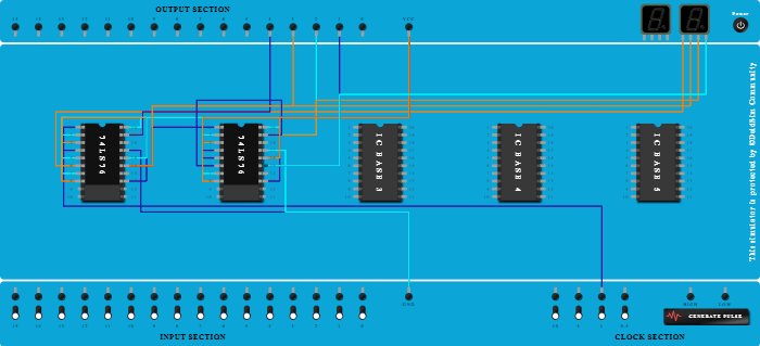 4 bit asynchronous up counter
