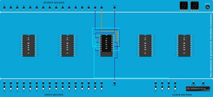 2-bit Asynchronous DOWN Counter