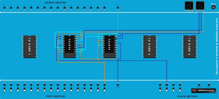 3 Bit asynchronous down counter