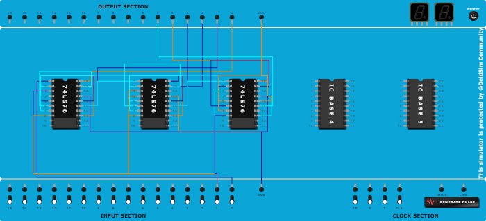 6-Bit Asynchronous UP Counter
