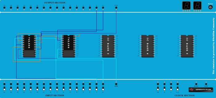 Half Subtractor using Universal
