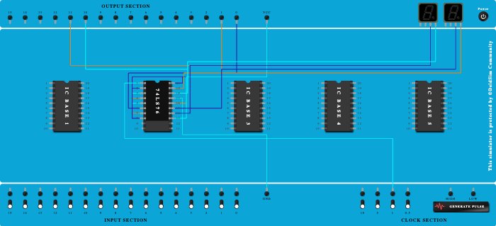 2 bit Asynchronous Up / Down Counter