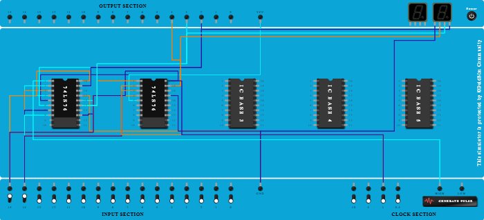 3 bit ripple up counter 