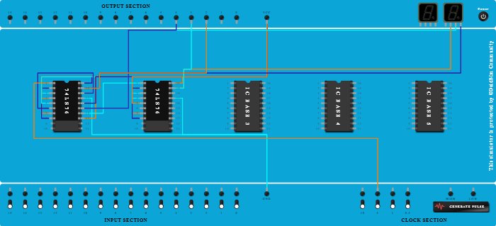 3 bit asynchronous up counter