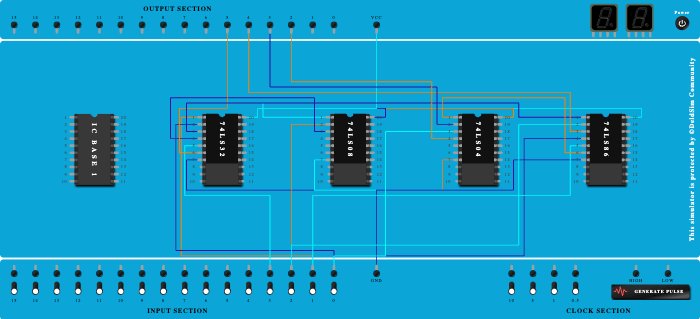 Expt No 1 Bcd to Excess 3 code convertor