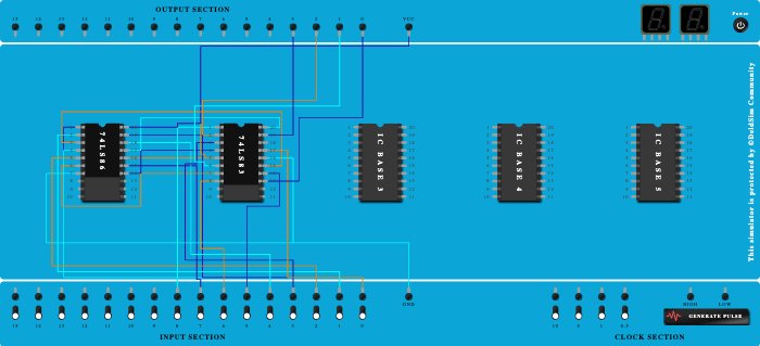 AV EXP 4-3, 4 bit add/subtract circuit
